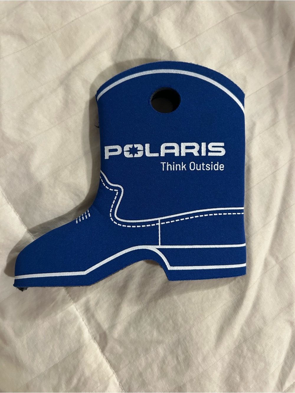 RARE Polaris RZR Cowboy Boot Western Blue Drink Koozie Coozie Off roading